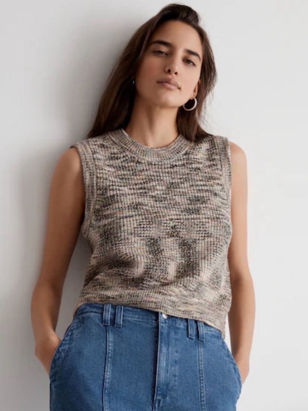Madewell space-dyed boulier sweater vest